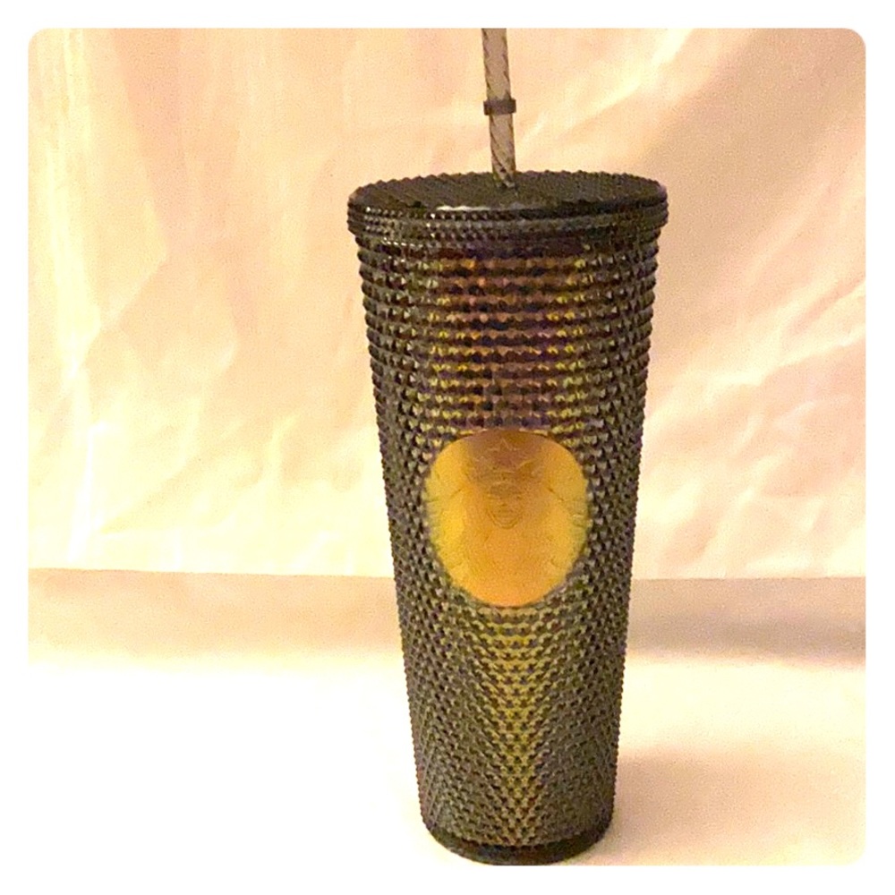 Starbucks black studded iridescent tumbler